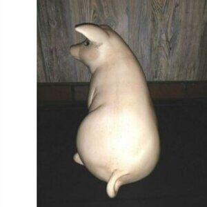 VTG Large 14.5" Porcelain Pig by Isabel Kurtz